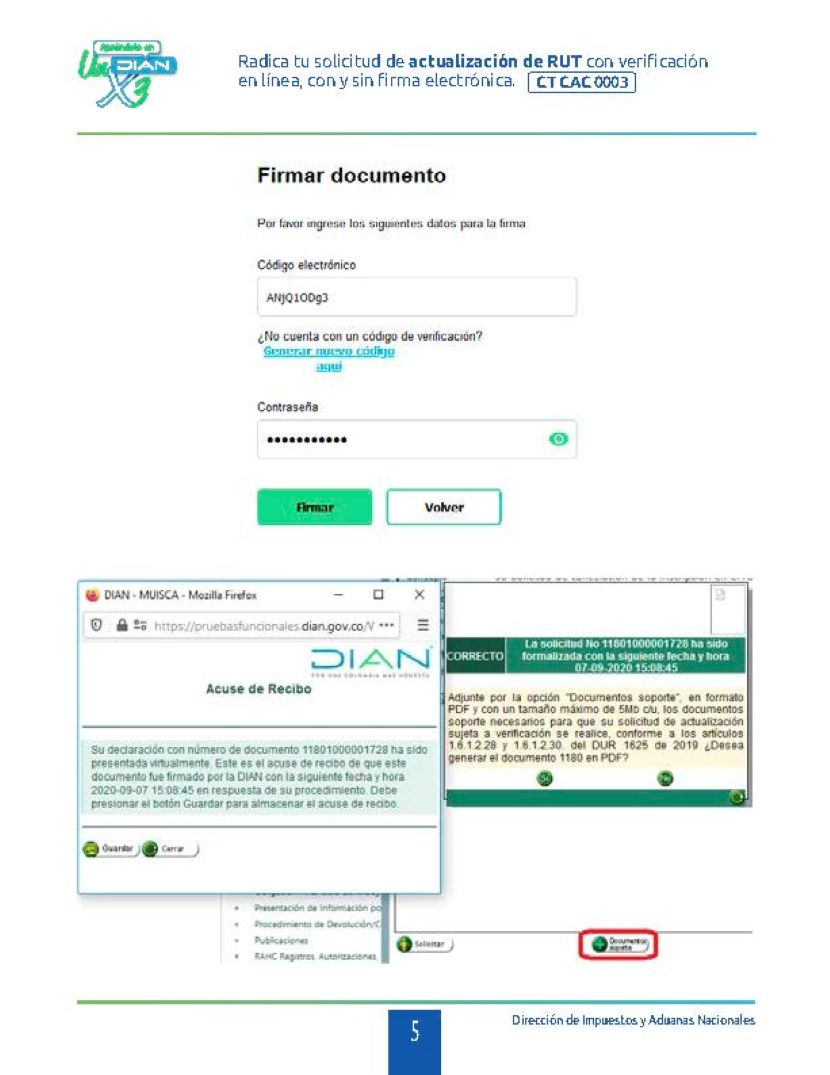 Paso a paso Actualización RUT sujetas a verificación