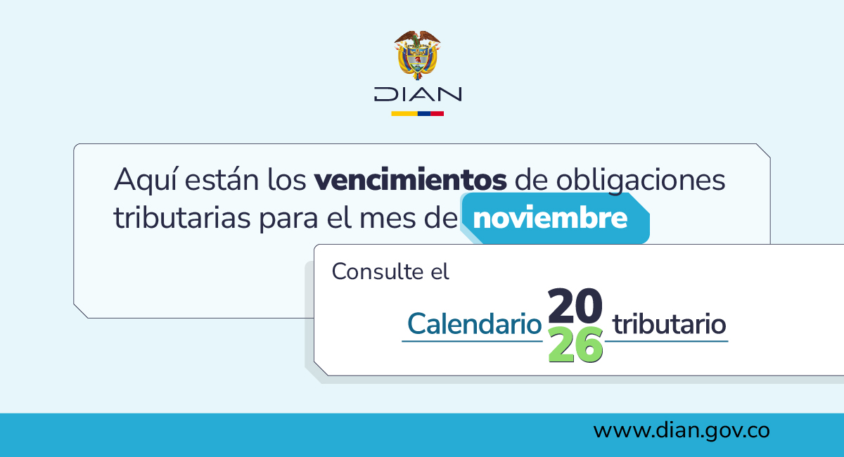 Vencimientos tributarios en noviembre de 2026