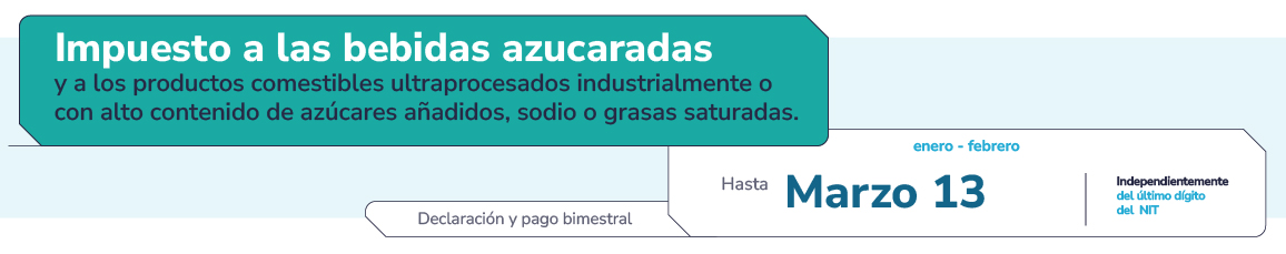 Calendario marzo de 2026 - Impuesto a las bebidas azucaradas y alimentos ultraprocesados 