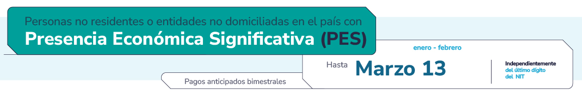 Calendario marzo de 2026 - Presencia Económica Significativa (PES) 